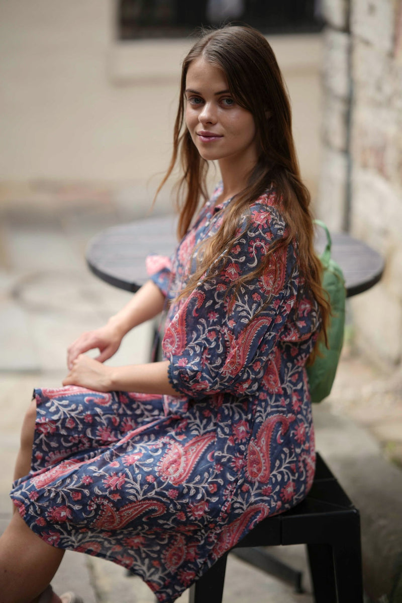 Hawa Short Dress in Moondance