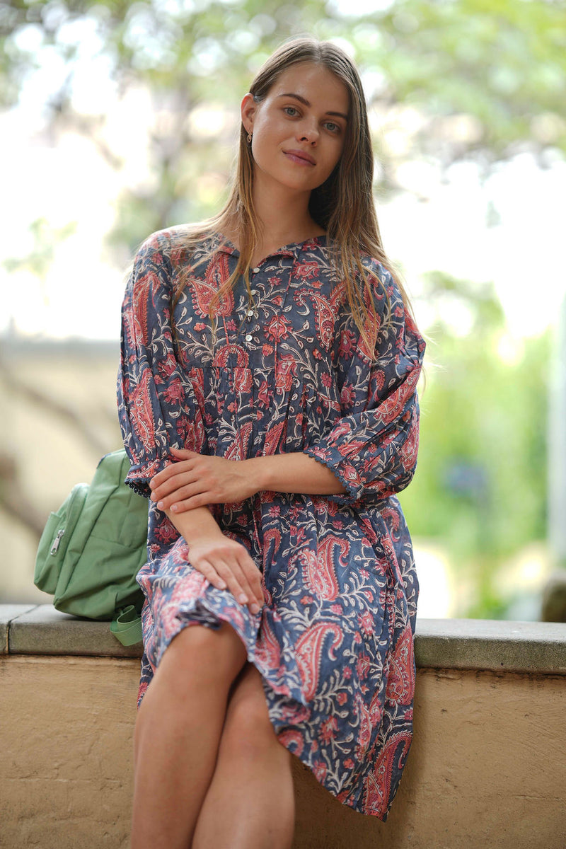 Hawa Short Dress in Moondance