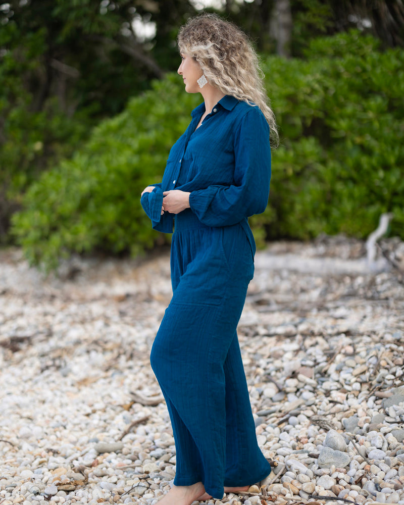 Azure Cotton Pants