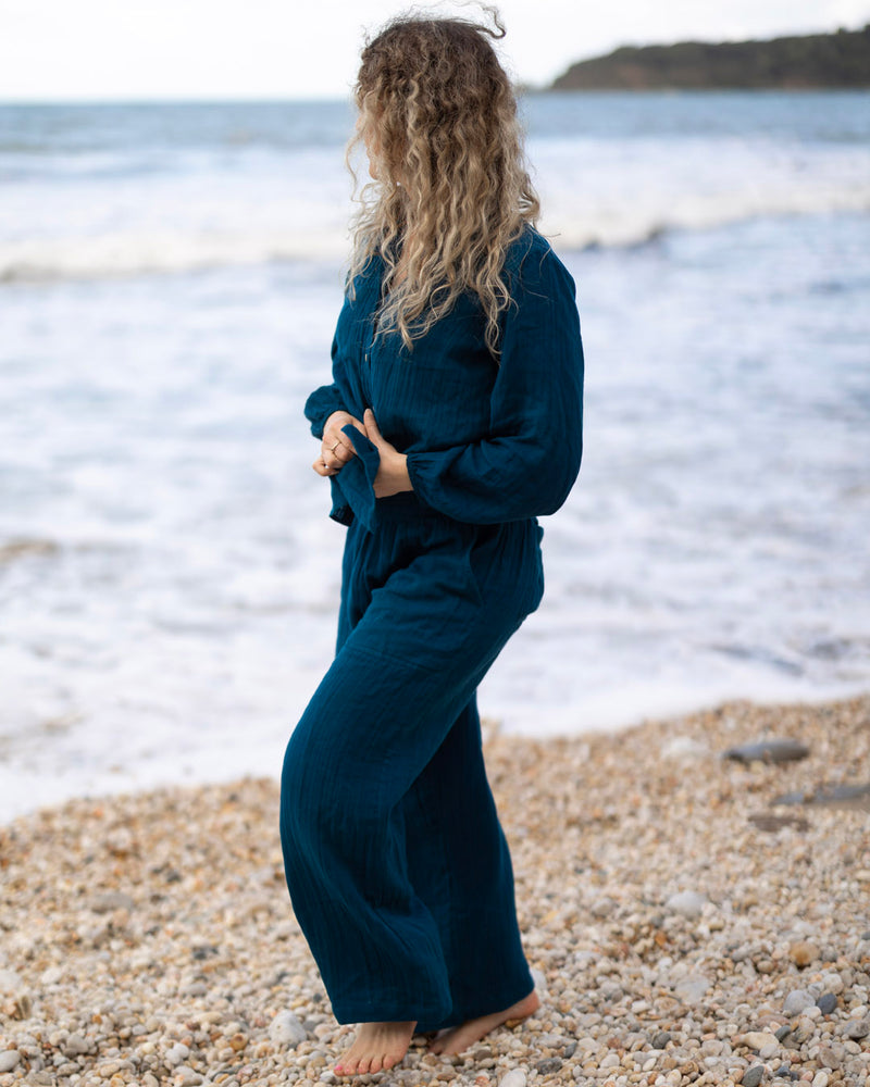 Azure Cotton Pants