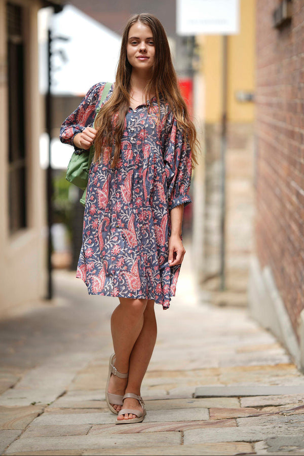 Hawa Short Dress in Moondance