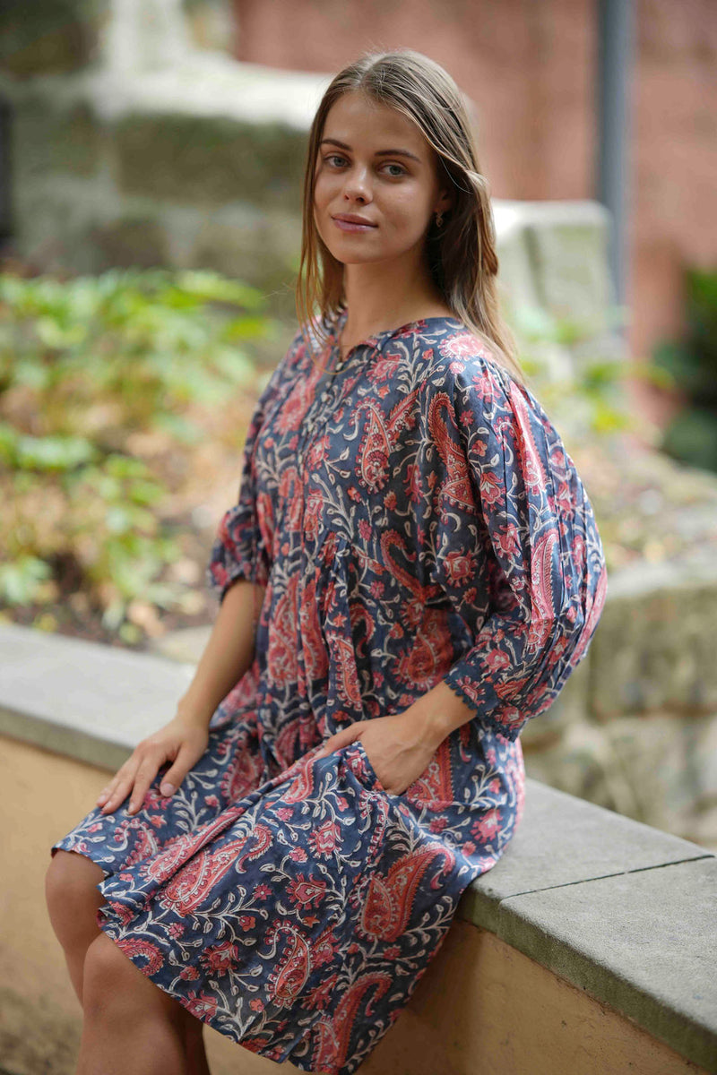 Hawa Short Dress in Moondance