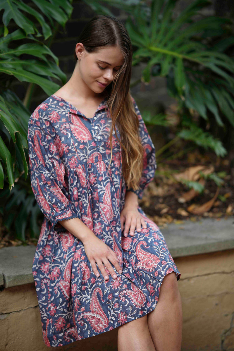 Hawa Short Dress in Moondance