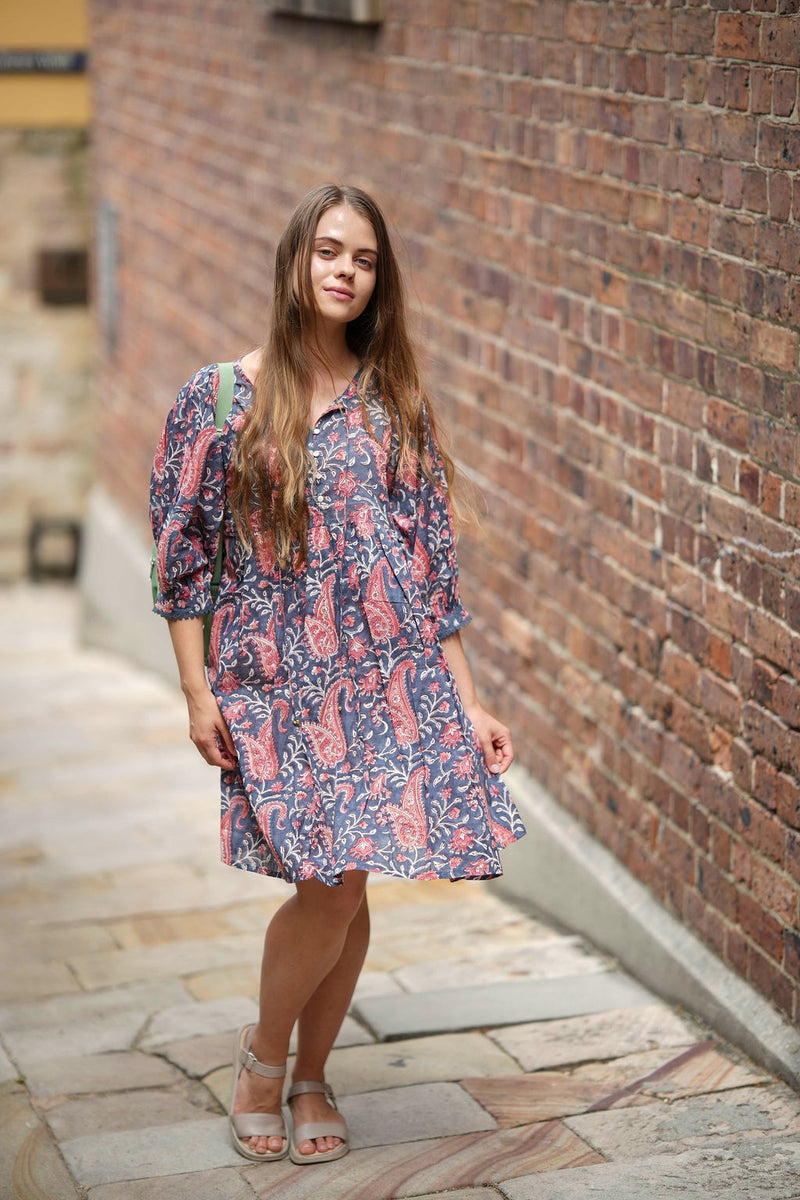 Hawa Short Dress in Moondance