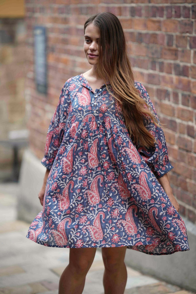 Hawa Short Dress in Moondance