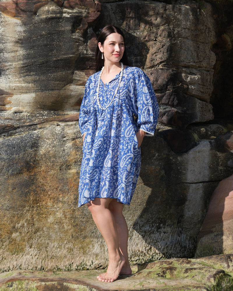 Hawa Short Dress- Sea Breeze