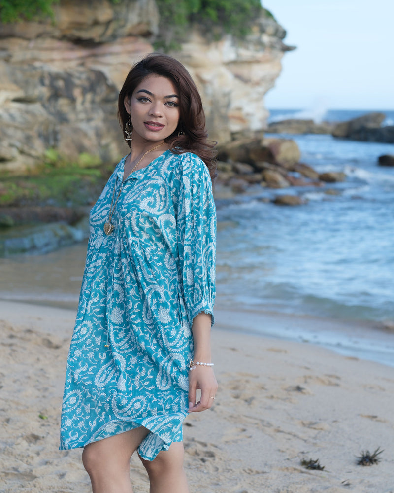 Hawa Short Dress  in Summer Breeze