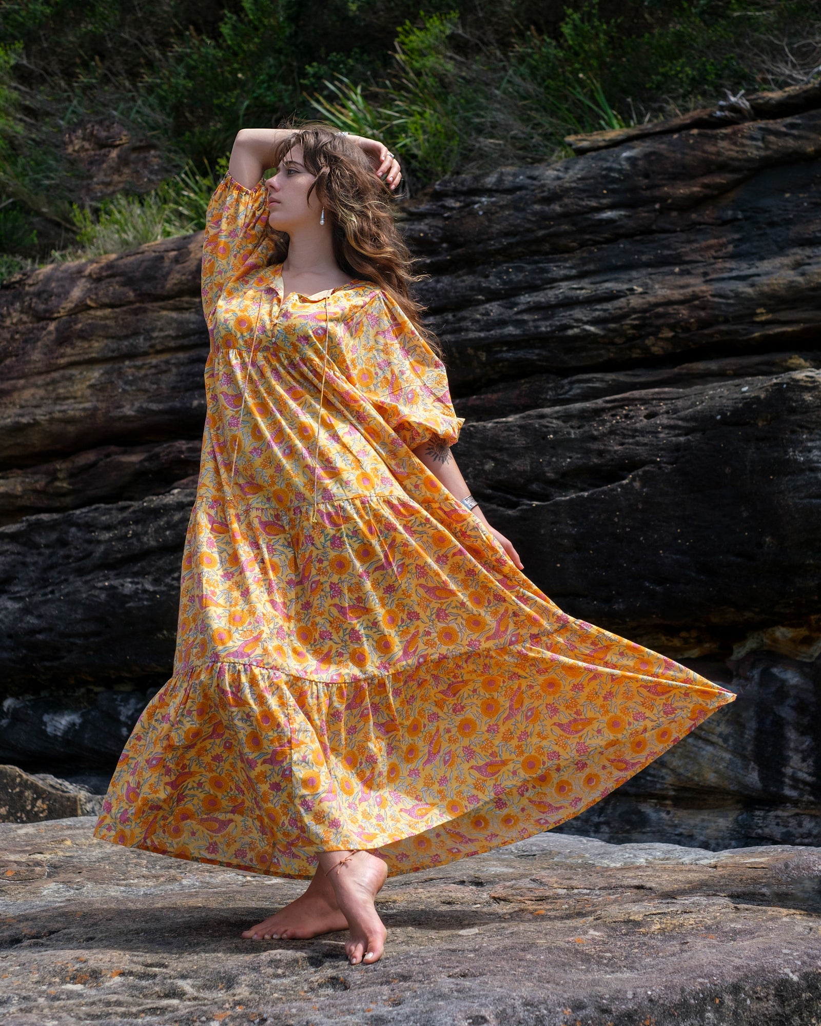 Golden Soma Neera Maxi – River Goddess