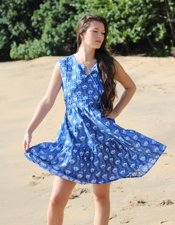 Jaz Short Dress in Bluebell