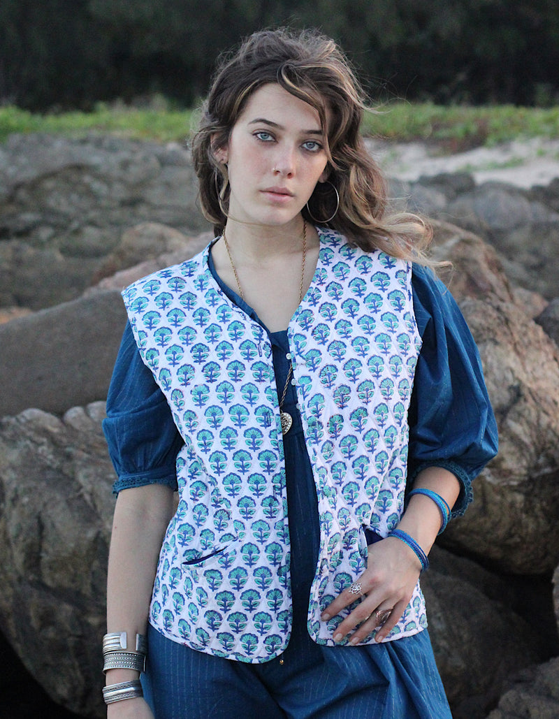 Moon Quilted Cotton Vest