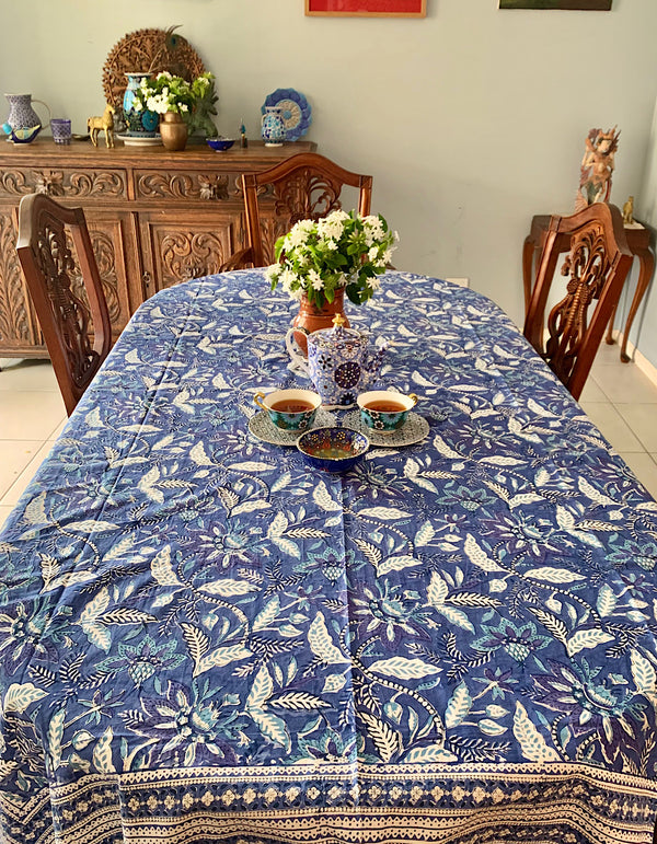 Azure Cotton Tablecloth