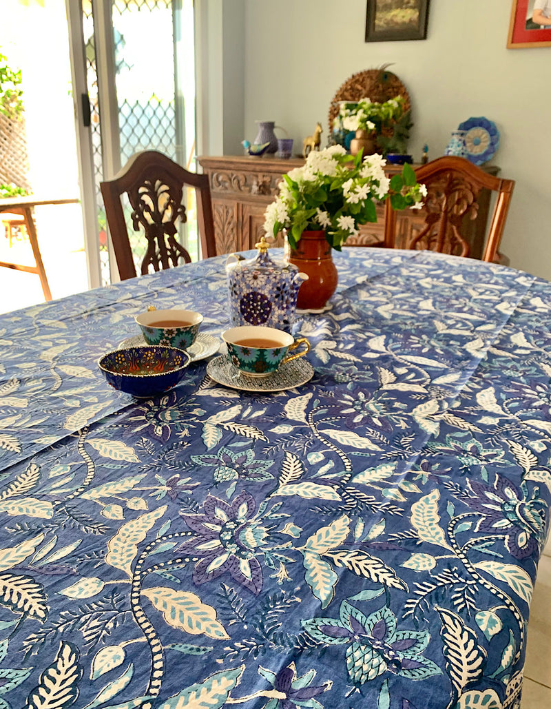 Azure Cotton Tablecloth