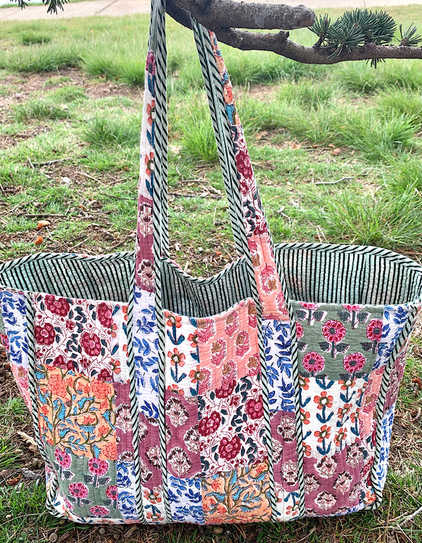 Patchwork Quilted Tote Bag