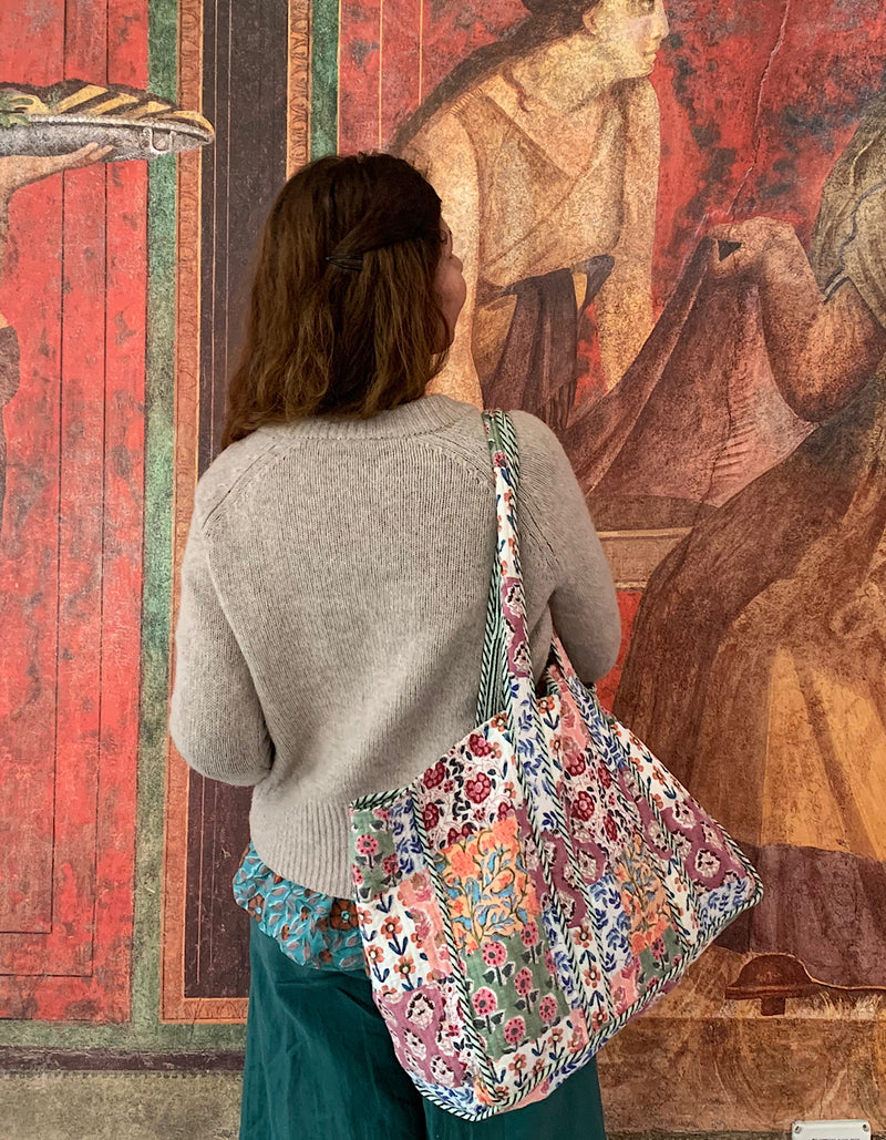 Patchwork Quilted Tote Bag