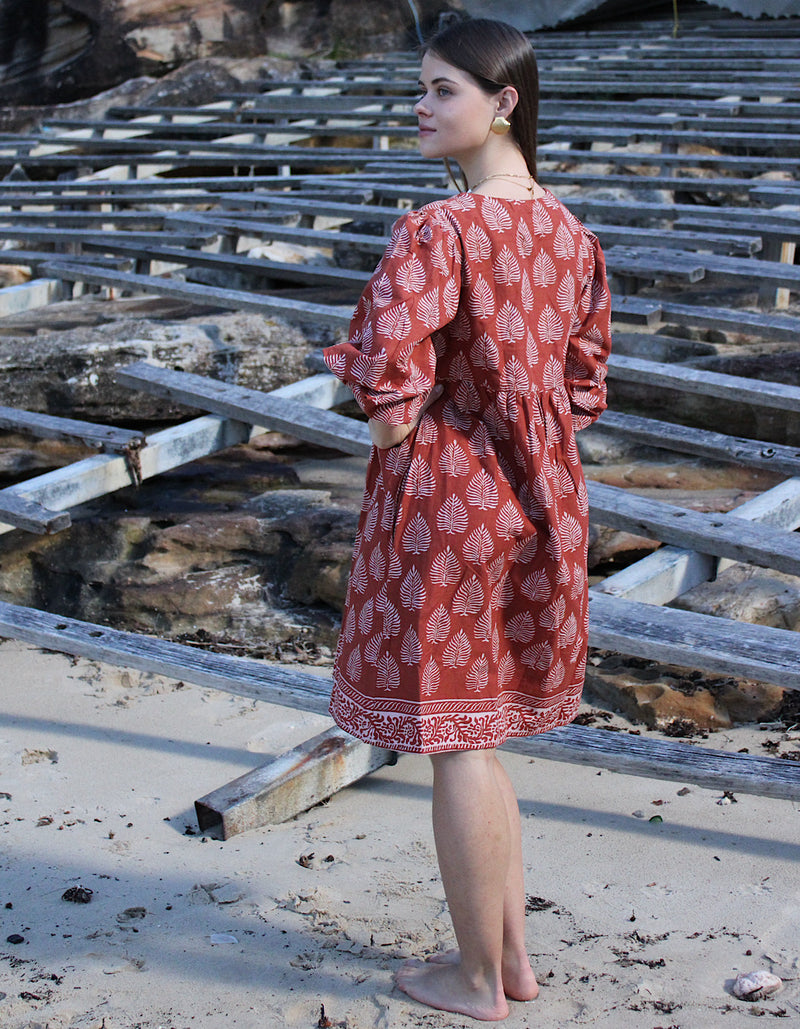 Bali Short Dress in Maple