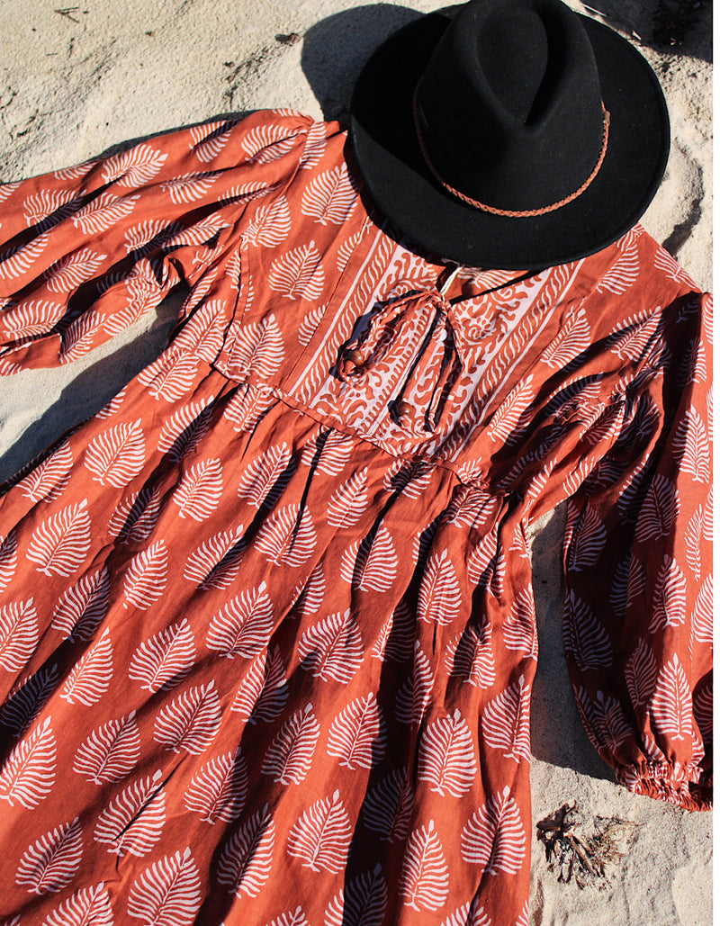 Bali Short Dress in Maple