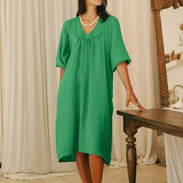 by the river green dress River Pleated Gown main image 0