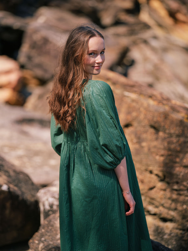 Hawa Maxi in Jade- Lined