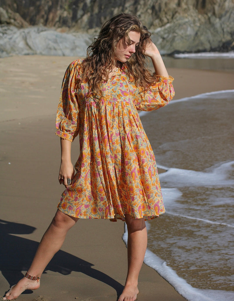 Hawa Short Dress in Golden Soma M/L Hawa Short Dress in Golden Soma M/L