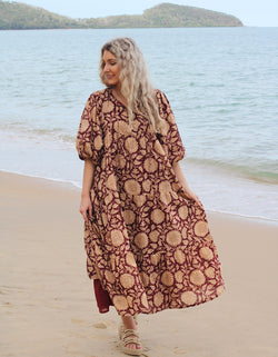 Burgundy Sunflower Neera Maxi