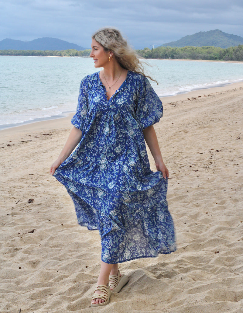 Aqua Indian Rose Neera Midi-Lined L/XL Aqua Indian Rose Neera Midi-Lined L/XL