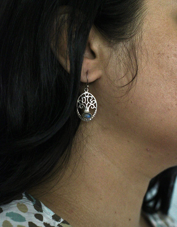 Tree Of Life Silver Earrings